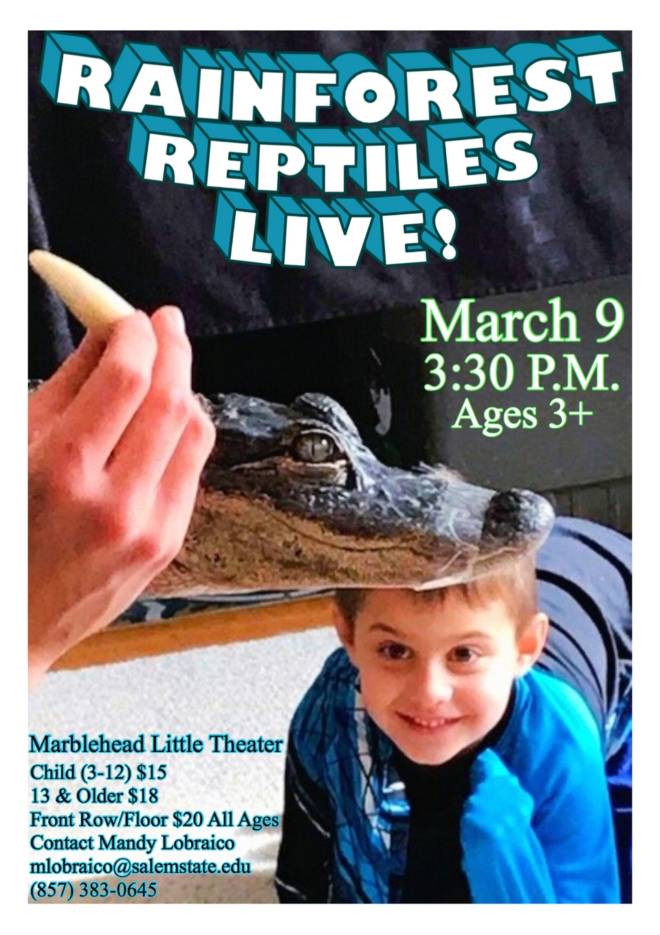 Rainforest Reptiles Live Marblehead Little Theatre